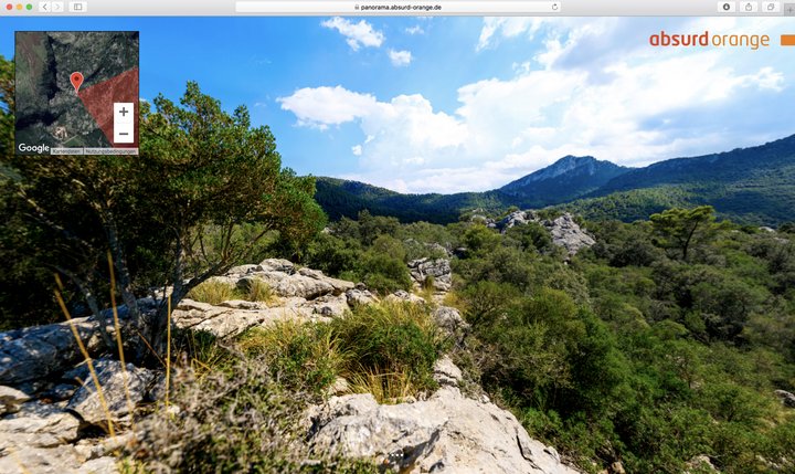 Gigapixel Panorama Felsenküste, Lluc, Mallorca, Spanien