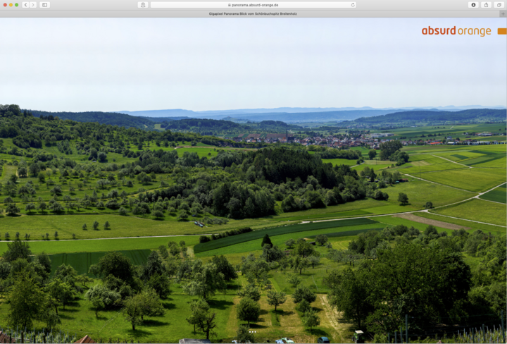 Gigapixel Panorama des vom Schönbuchspitz in Breitenholz