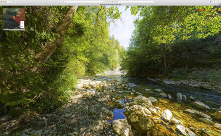 Gigapixel Panorama der Wutach Schlucht im Schwarzwald bei Löffingen