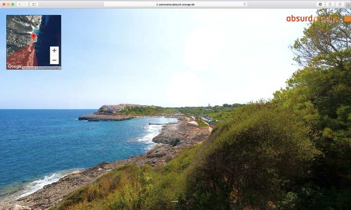 Gigapixel Panorama Cala Murada, Mallorca, Spanien