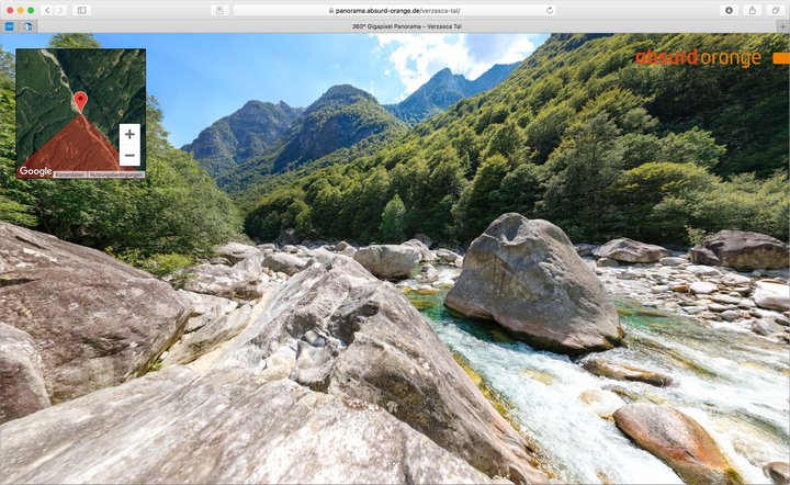 15,5 Gigapixel Panorama im Verzasca Tal in der Schweiz
