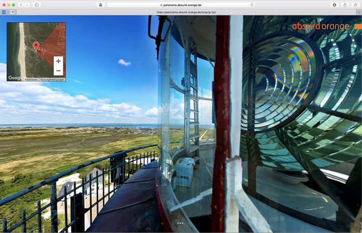 Gigapixel Panorama vom Leuchtturm Nørre Lyngvig Fyr in Dänemark aus mit Blick auf die Nordsee und den Ringkøbing Fjord