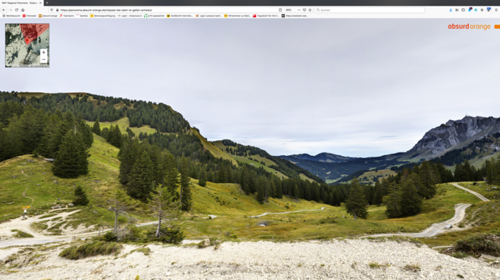 Gigapixel Panorama Risipass im Kanton St. Gallen, Schweiz